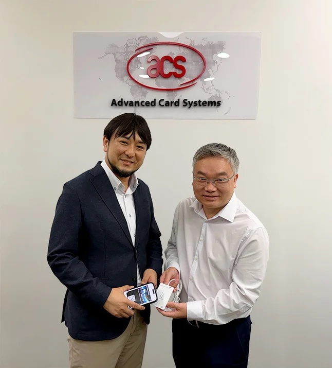 株式会社コノル 代表取締役 溝田隆明とAdvanced Card Systems Ltd. 游 來勇